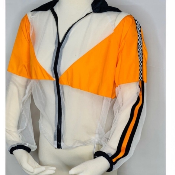 Mesh Windbreaker with Racing Stripe - Picture 4 of 5